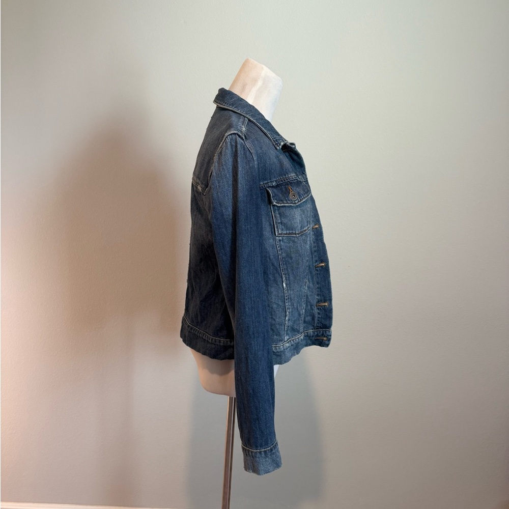 PAIGE Aveline distressed denim jacket. Size S - Picture 6 of 9